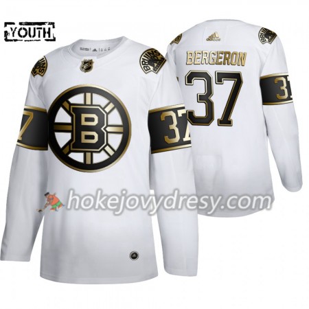 Dětské Hokejový Dres Boston Bruins Patrice Bergeron 37 Adidas 2019-2020 Golden Edition Bílá Authentic